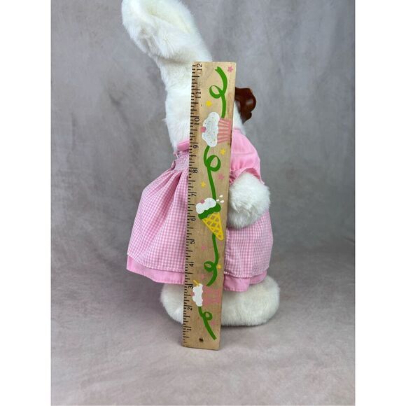 1992 Robert Raikes Bears Easter Bunny Rabbit Doll PAULETTE Wooden Face 13" - Picture 6 of 8